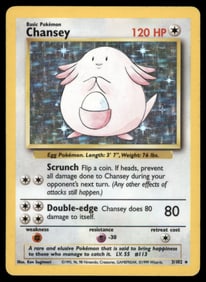 Chansey Base Set #003/102 Holo Pokemon Card