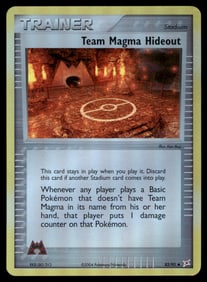 Team Magma Hideout Team Magma vs Team Aqua #83/95 Holo Pokemon Card