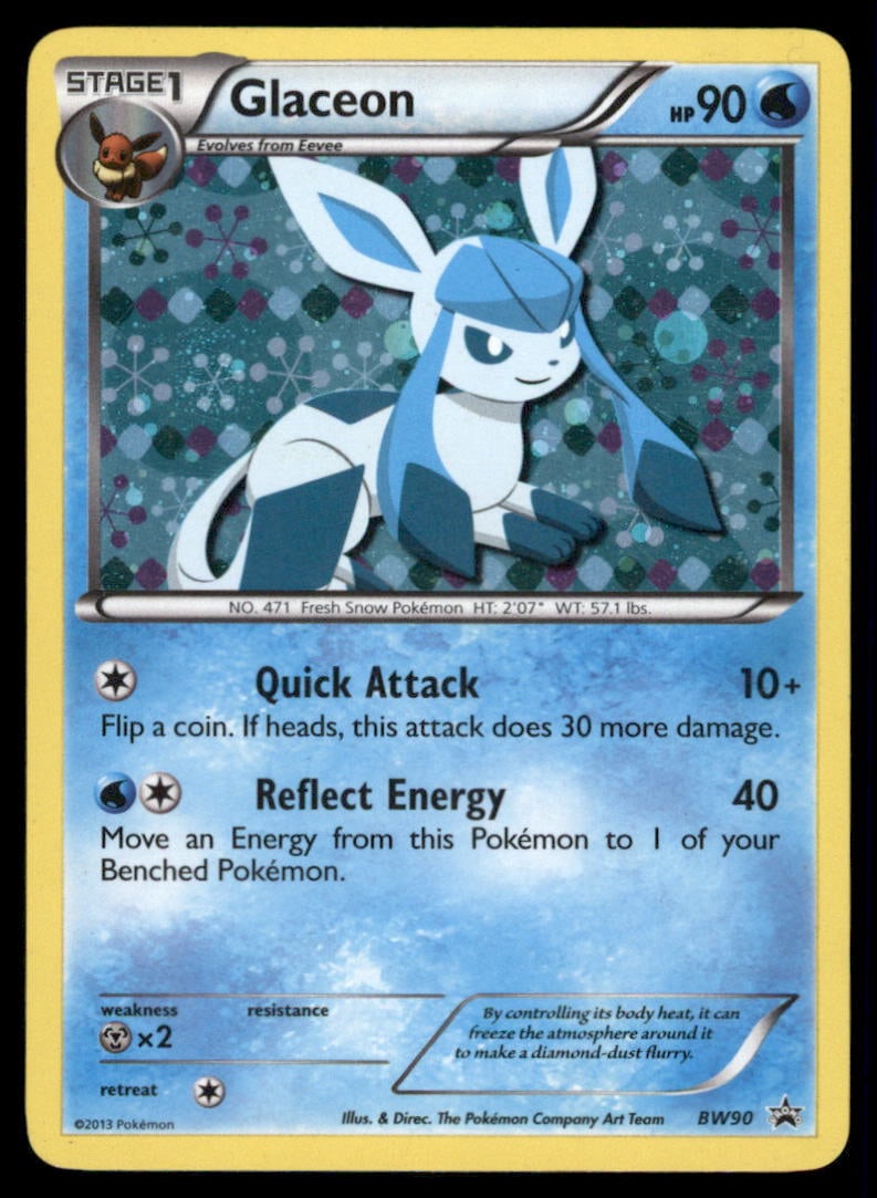 Glaceon Black and White Promos #BW90 Holo Pokemon Card: We offer combined shipping on multiple items. Buyers may also arrange their own shipping. LiveShipping is a separate and independent option for shipping that is NOT a part of the auction house or thei