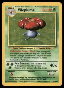 Vileplume (15) Jungle #15/64 Holo Pokemon Card