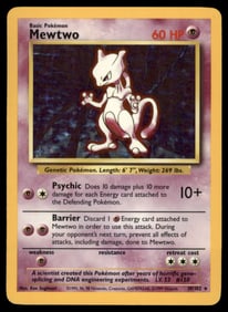Mewtwo Base Set #010/102 Holo Pokemon Card