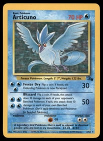 Articuno (2) Fossil #02/62 Holo Pokemon Card
