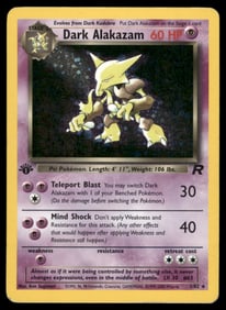 Dark Alakazam 1st Ed. Team Rocket #01/82 Holo Pokemon Card