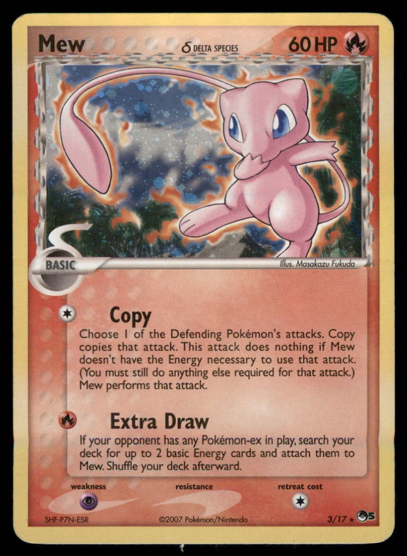 Mew (Delta Species) POP Series 5 #003/017 Holo Pokemon Card (1 of 2)