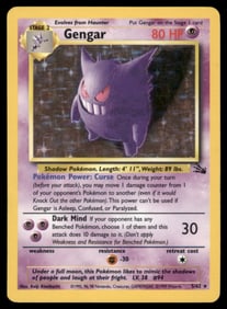 Gengar (5) Fossil #05/62 Holo Pokemon Card