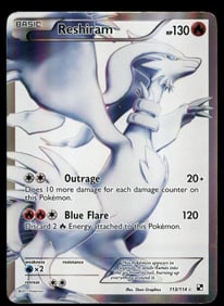 Reshiram (113 Full Art) Black and White #113/114 Holo Pokemon Card
