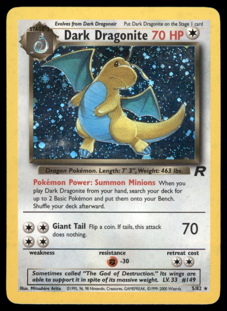Dark Dragonite (22) Team Rocket #22/82 Holo Pokemon Card (1 of 2)