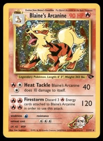 Blaine's Arcanine Gym Challenge #001/132 Holo Pokemon Card