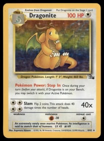 Dragonite (4) Fossil #04/62 Holo Pokemon Card