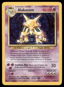 Alakazam Base Set #001/102 Holo Pokemon Card