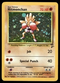 Hitmonchan Base Set 2 #008/130 Holo Pokemon Card