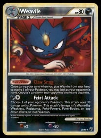 Weavile Undaunted #25/90 Holo Pokemon Card