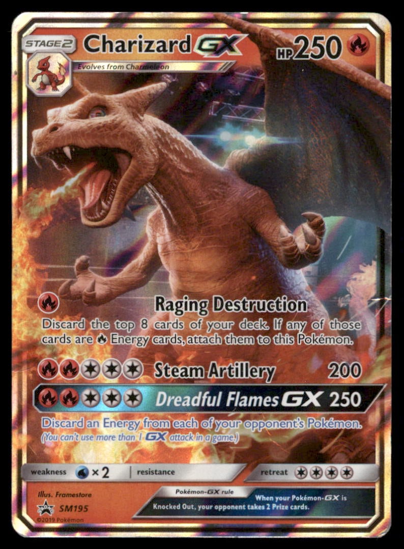 Charizard GX SM Promos #SM195 Holo Pokemon Card (1 of 2)