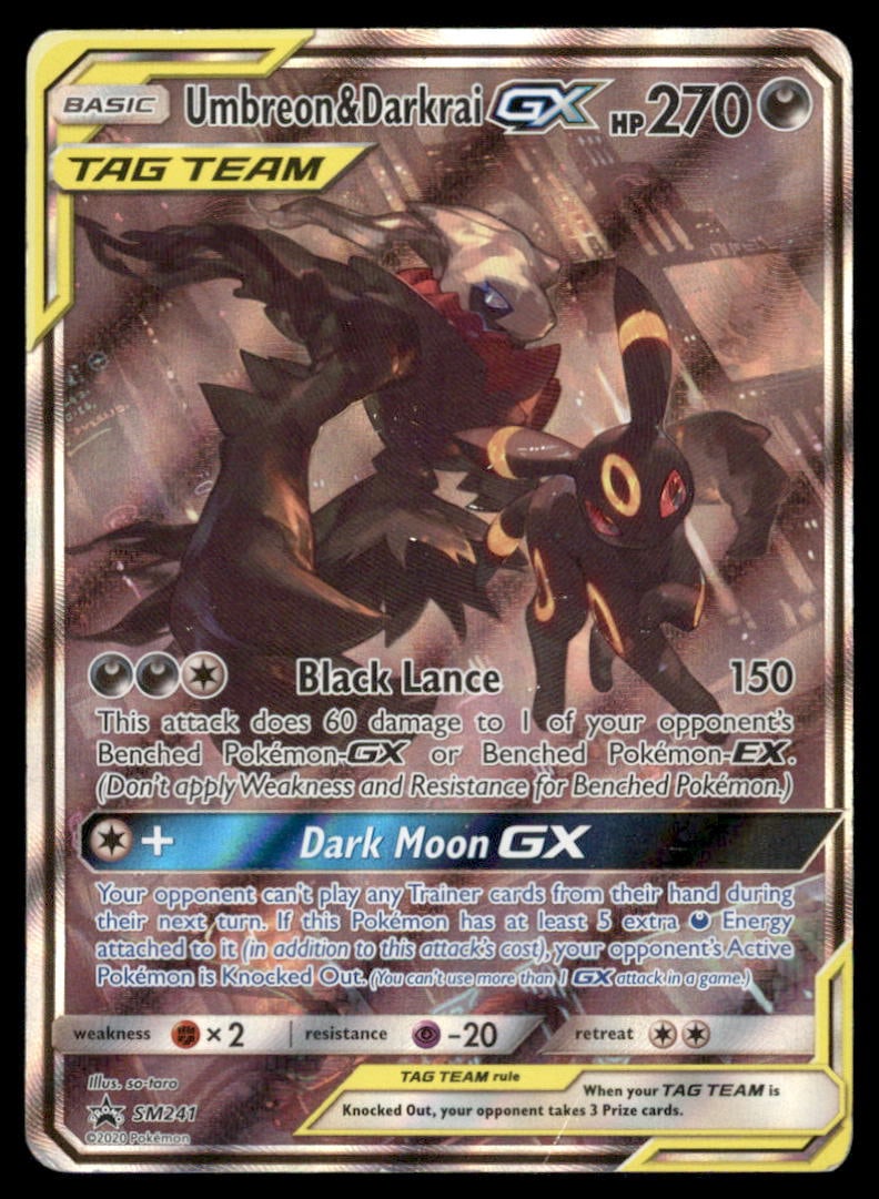 Umbreon & Darkrai GX SM Promos #SM241 Holo Pokemon Card (1 of 2)