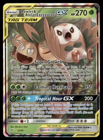 Rowlet & Alolan Exeggutor GX SM - Unified Minds #1/236 Holo Pokemon Card