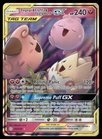 Togepi & Cleffa & Igglybuff GX SM - Cosmic Eclipse #143/236 Holo Pokemon Card