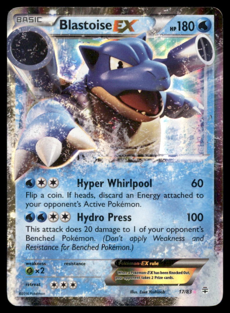 Blastoise EX Generations #17/83 Holo Pokemon Card (1 of 2)