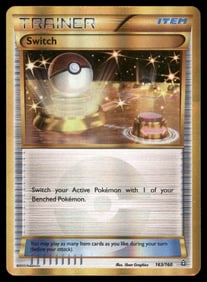 Switch (163 Secret Rare) XY - Primal Clash #163/160 Holo Pokemon Card