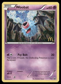 Woobat McDonald's Promos 2012 #007/012 Holo Pokemon Card