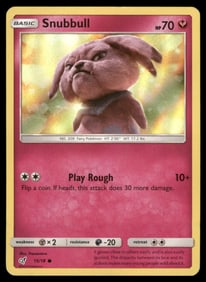 Snubbull (Holo Common) Detective Pikachu #15/18 Holo Pokemon Card