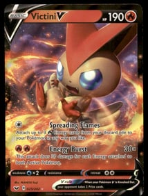 Victini V SWSH01: Sword & Shield Base Set #025/202 Holo Pokemon Card