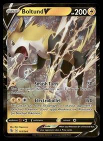 Boltund V SWSH08: Fusion Strike #103/264 Holo Pokemon Card