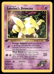 Sabrina's Drowzee Gym Challenge #095/132 1st. ED. Pokemon Card