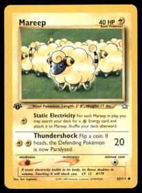 Mareep Neo Genesis #065/111 1st. ED. Pokemon Card