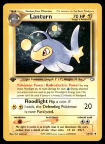 Lanturn Neo Genesis #038/111 1st. ED. Pokemon Card