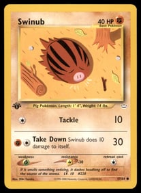 Swinub Neo Revelation #57/64 1st. ED. Pokemon Card