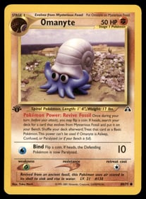 Omanyte Neo Discovery #60/75 1st. ED. Pokemon Card