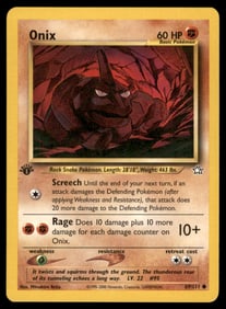 Onix Neo Genesis #069/111 1st. ED. Pokemon Card