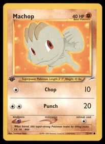Machop Neo Destiny #073/105 1st. ED. Pokemon Card