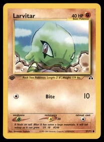 Larvitar Neo Discovery #57/75 1st. ED. Pokemon Card