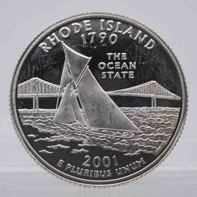2001 American Proof Silver Quarter Rhode Island