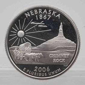 2006 American Proof Silver Quarter Nebraska