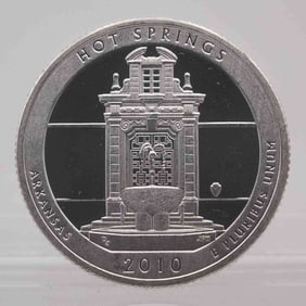 2010 American Proof Silver Quarter ATB Hot Springs