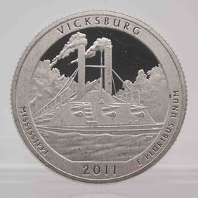 2011 American Proof Silver Quarter ATB Vicksburg