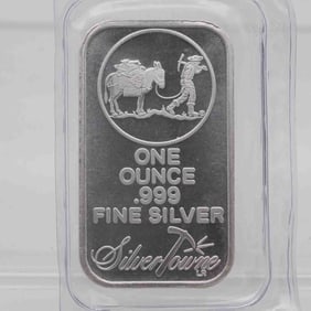 Vintage SilvertTowne 1oz Fine Silver Bar