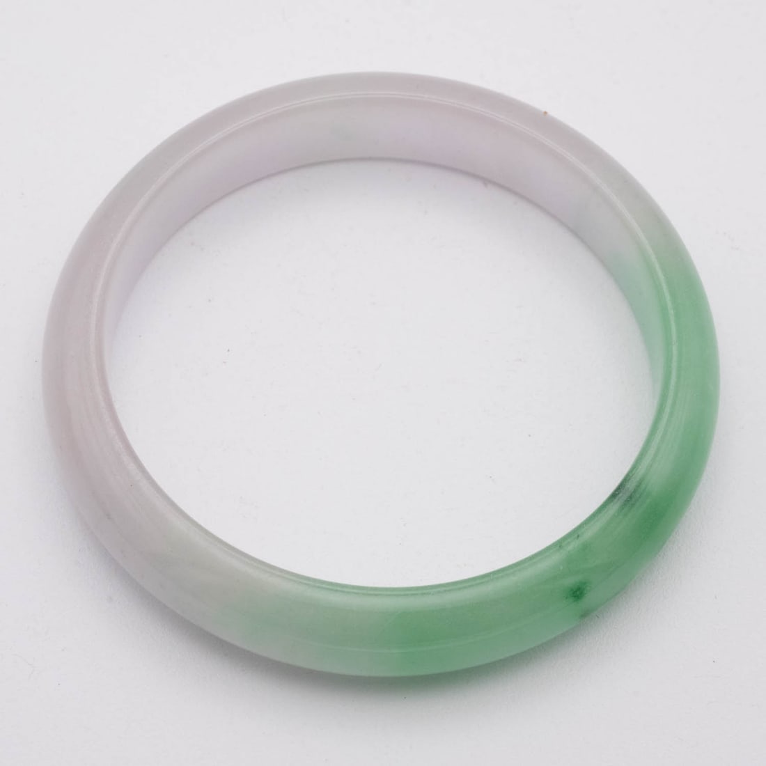 Chinese Translucent Green And Lavender Jade Bangle (1 of 3)