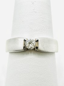 14KT 2 Tones Gold Natural Diamond Ring Size 9.25 - J11401