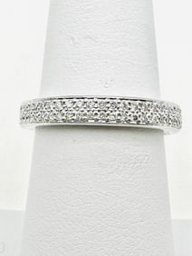 Platinum Setting With Natural Diamond Ladys Eternity Ring Size 6.5 - J11426