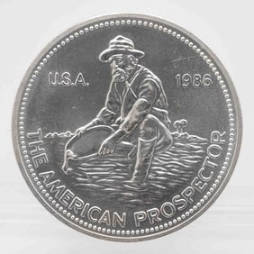 1986 Vintage Engelhard Prospector 1oz Silver Round
