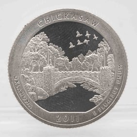 2011 American Proof Silver Quarter ATB Chickasaw