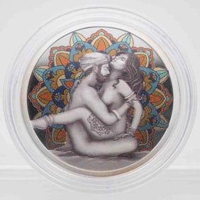 The Art Of Kamasutra LE 1/2 oz Silver Art Round "The Lotus Flower"