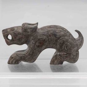 Old Chinese Carved Jade Mythical Beast Figure