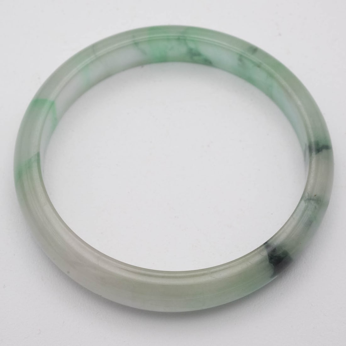 Chinese Translucent Green Jade Bangle (1 of 3)