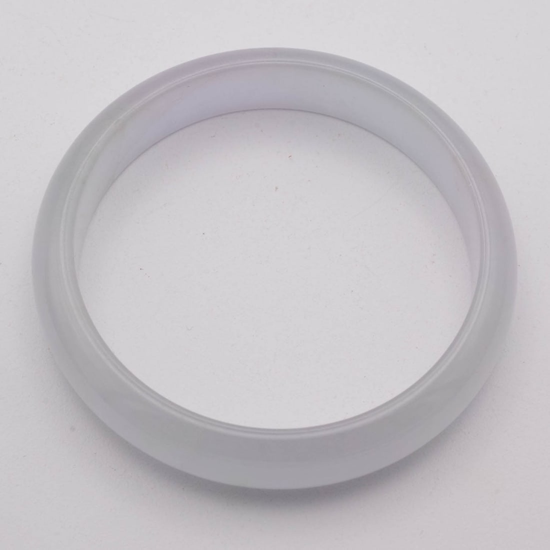 Chinese Carved White Jade Bangle (1 of 3)