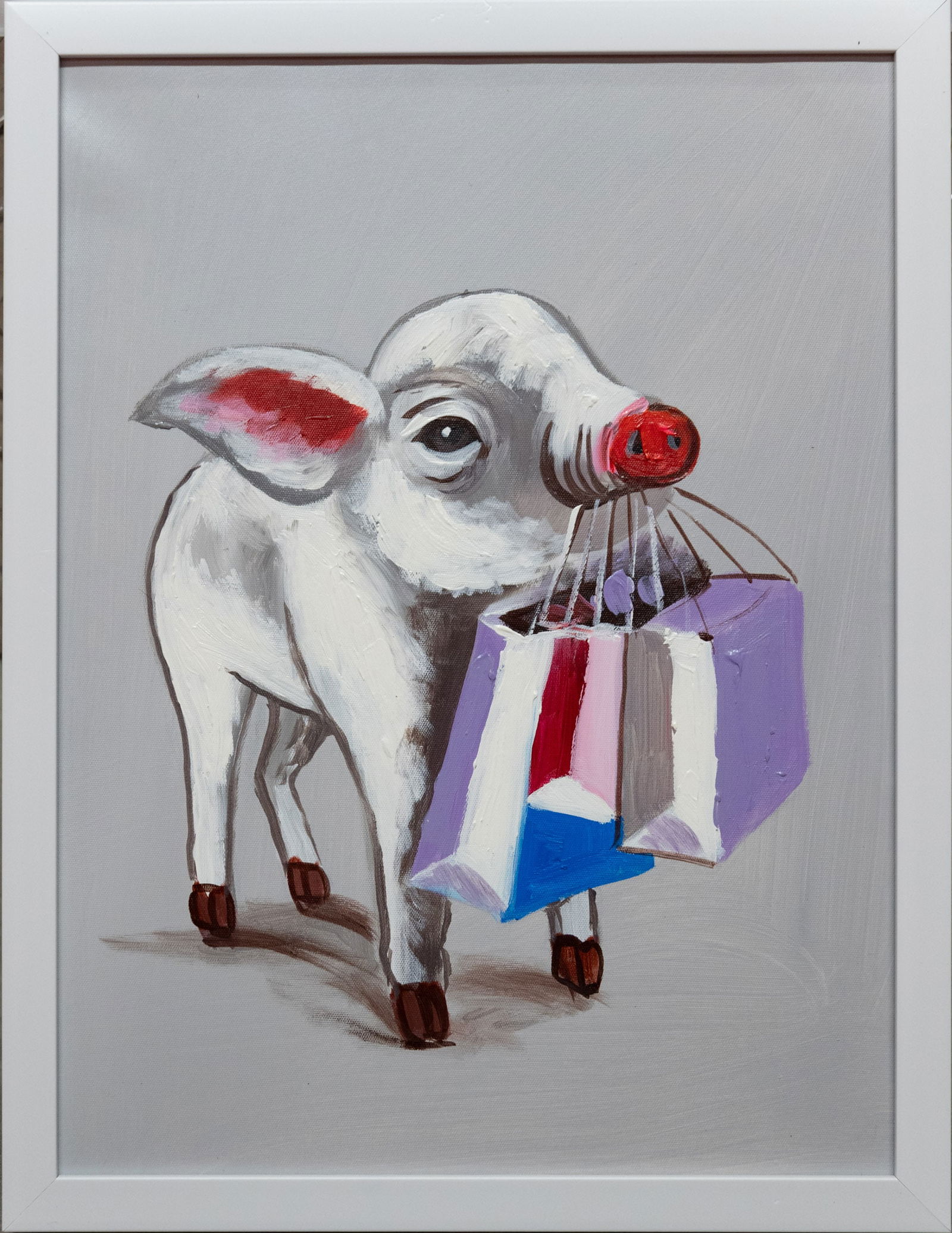 Contemporary Modernist Acrylic On Canvas "Piglet" (1 of 5)