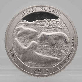 2017 American Proof ATB Silver Quarter Effigy Mounds